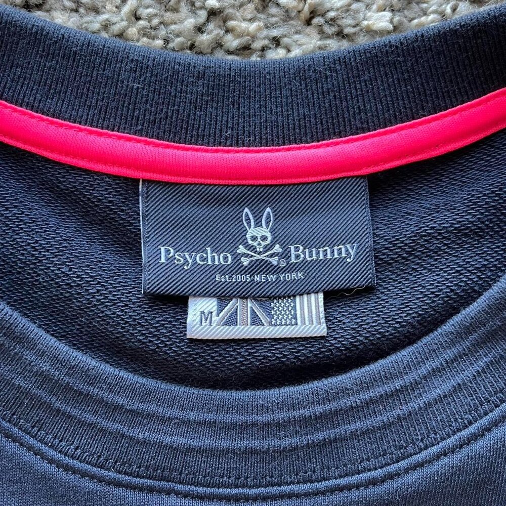 Psycho Bunny Navy Blue Sweatshirt Mens Medium Punk Streetwear Skater Grunge Y2K - Picture 3 of 8